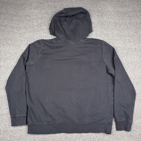 Vintage Nike Swoosh Hoodie Men’s Large Black Embroidered Logo Skate Check Y2K - Picture 3 of 6